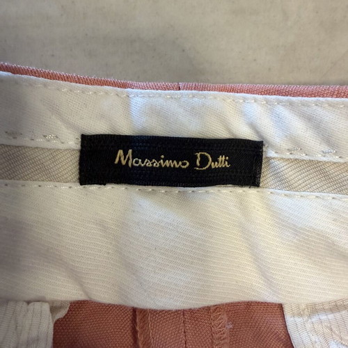 Massimo Dutti linen pants, pink, ankle length, XS