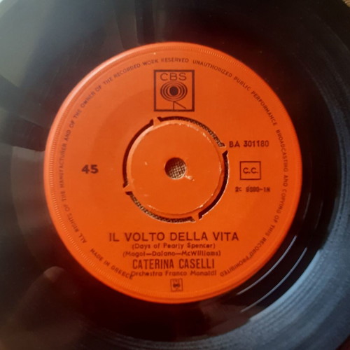 Caterina Caselli Il Volto Della Vita 7" single used, pop