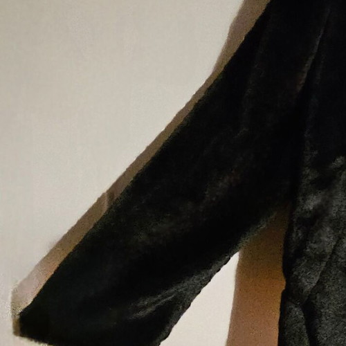 Zara black eco fur like new, size L
