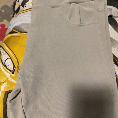 Beige ribbed leggings used with back pockets small
