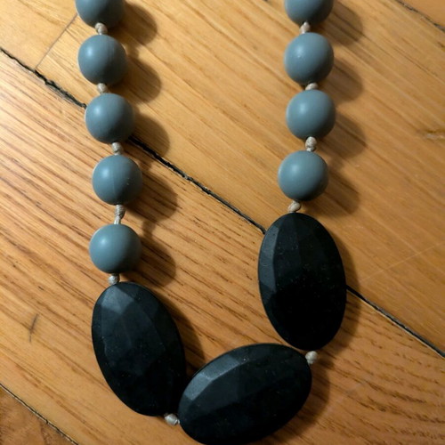 Teething necklace used, pack of 2, food grade silicone