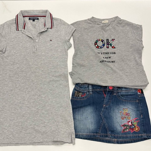 Φόρεμα Tommy Hilfiger γκρι, φούστα Desigual και μπλούζα Zara σαν καινούργια