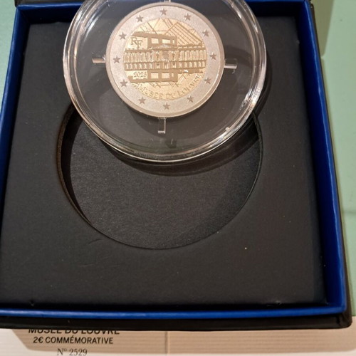 France 2025 2 Euro Reverse Proof Coin Louvre Museum new
