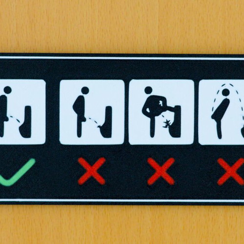 Toilet sign like new, 16x8 cm