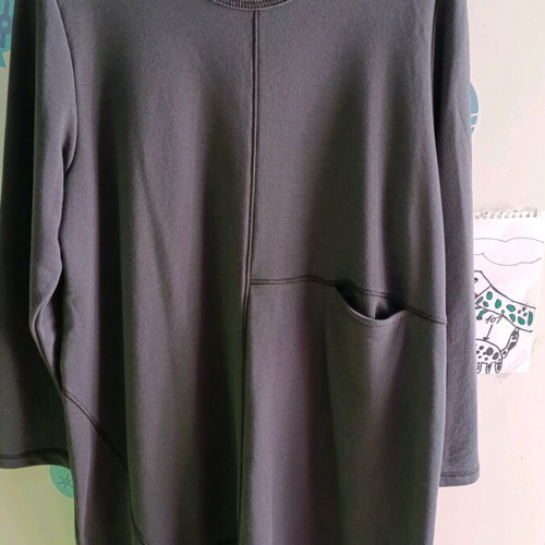 Grey cotton dress like new, size L - XL