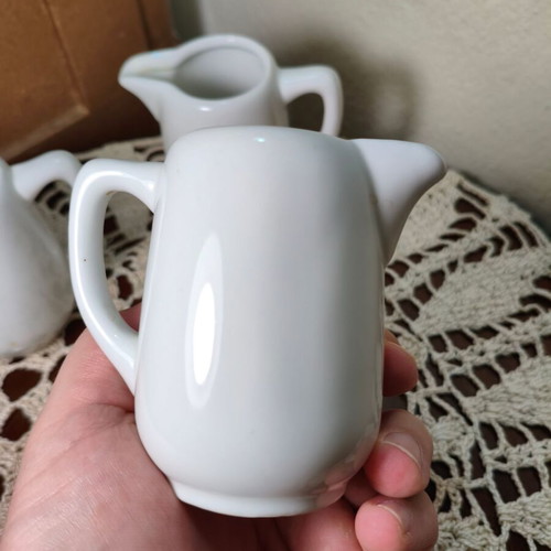 Set of 3 vintage Feldha Rhon porcelain milk jugs made in Germany 1970