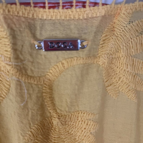Cotton kaftan with embroidery size L-XL new, yellow and orange