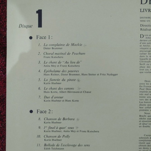 L'opera de quat' sous double LP used