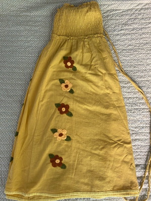 Yellow airy mini dress like new, one size