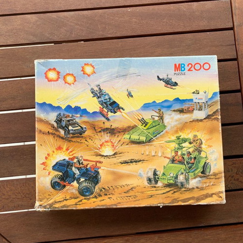 Gi Joe MB puzzle 200 pieces used Hasbro 1986 Action Force