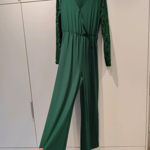 Shein elastic jumpsuit with lace sleeves, size M/L, like new