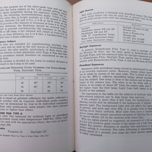 Leica Manual and Data Book used, Greek edition 1956