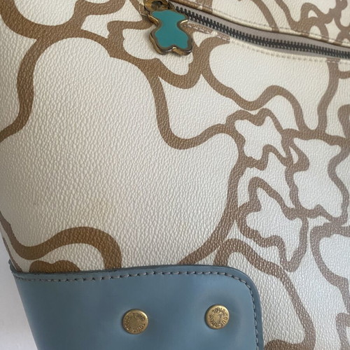 Tous tote bag like new, beige and blue shoulder bag