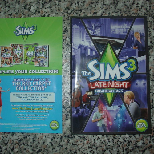 The Sims 3 Late Night Expansion Pack used, PC/Mac DVD-ROM with manual