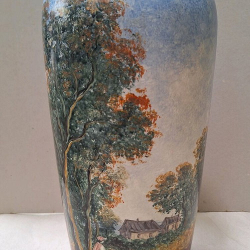 Decorative vase hand-painted by Theodorou 37cm