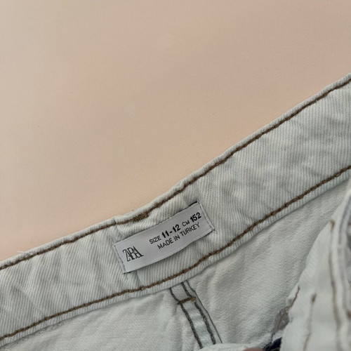 Zara girls' shorts like new, size 11-12 years, white and blue
