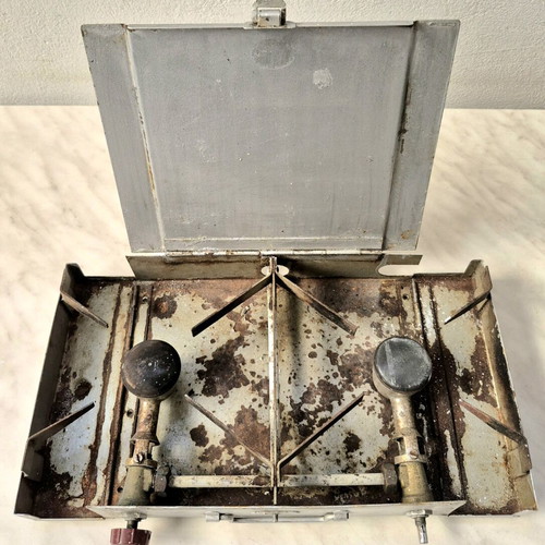 Vintage portable gas stove used, kaminetto