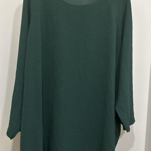 Maxi oversize blouse tunic with Snoopy print, dark green