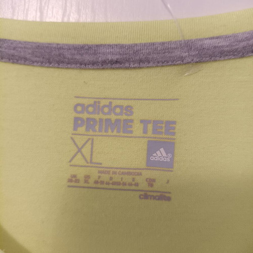 Adidas Prime Tee women's short sleeve sports shirt XL like new, lime green