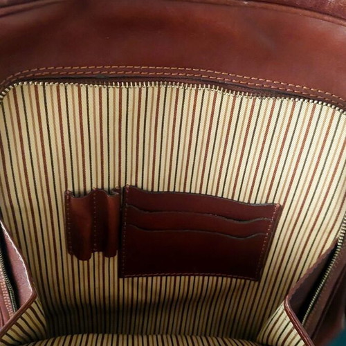 Tuscany Leather backpack like new, matte brown leather