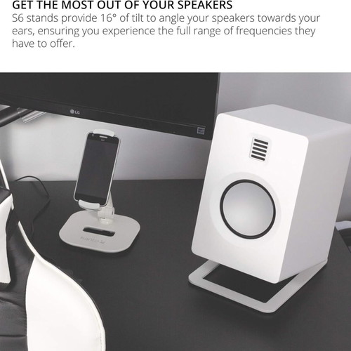 Kanto S2 Aluminum Desktop Speaker Stands White