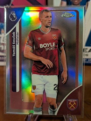 2025-26 Topps Chrome Premier League Tomas Soucek Refractor κάρτα σαν καινούργιο