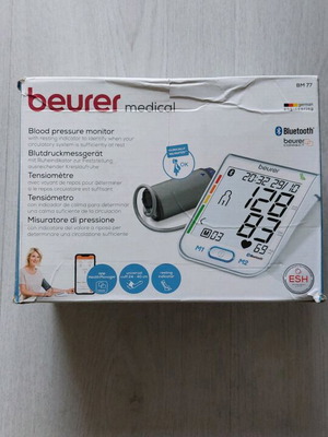 Апарат за кръвно налягане Beurer BM 77 нов с Bluetooth и XXL дисплей