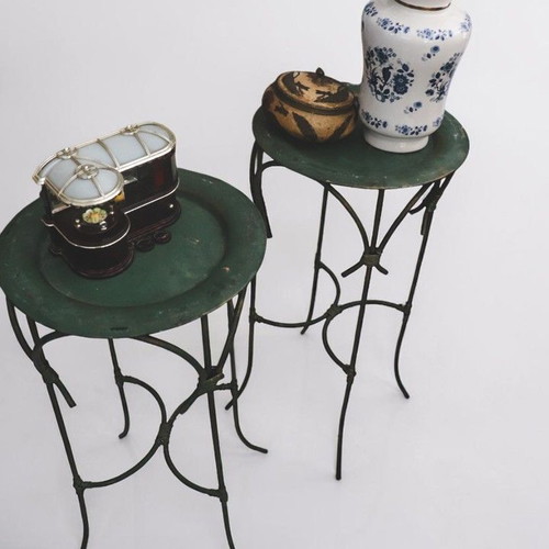 Metal plant stands set used, vintage style