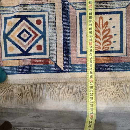 Belgian Runner Rug like new, 100% Viscose Ethnic Design 220x67cm