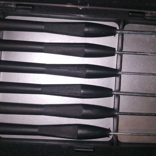 Set of small precision screwdrivers like new in case