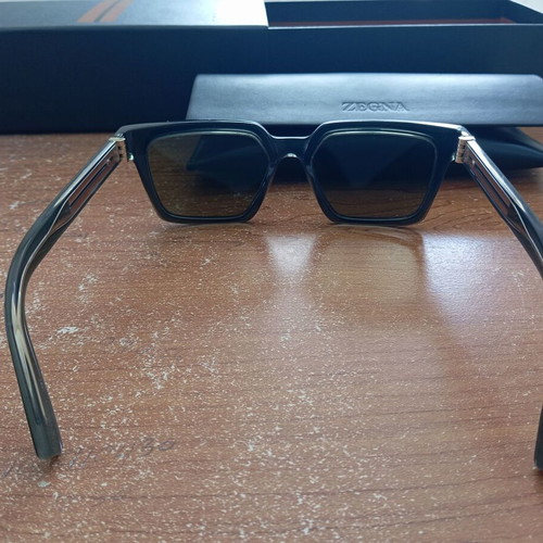 Zegna Luxury Sunglasses like new, gray acetate frame