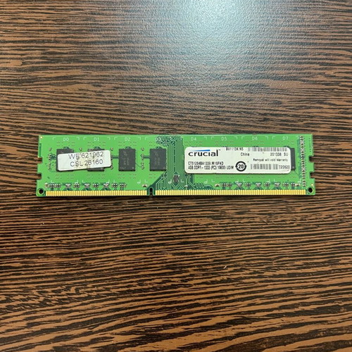 Crucial 4GB DDR3 DIMM RAM used, 1333MHz, PC3-10600