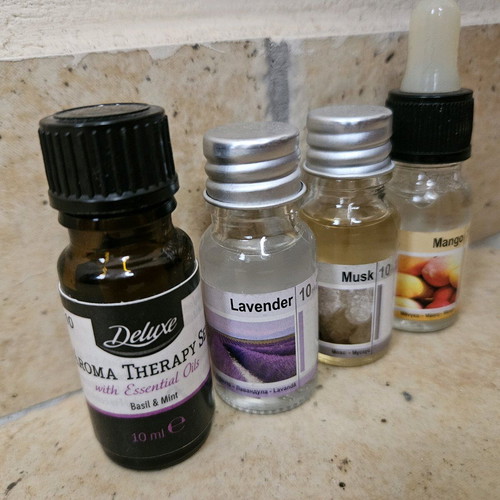 Aromatic oils used, set of 4 bottles