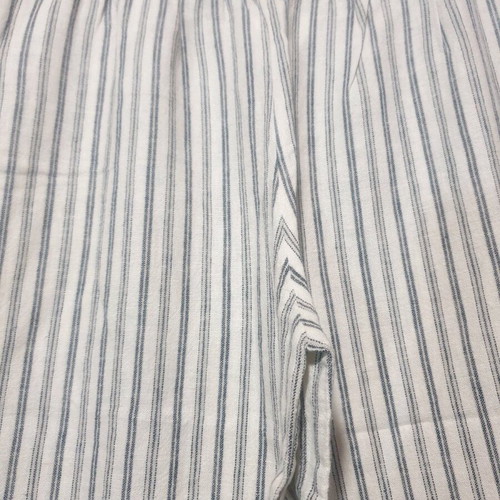 Linen striped pants new, size M, white and gray