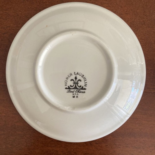 Chandris Hotels Homer Laughlin vintage porcelain saucer 1983
