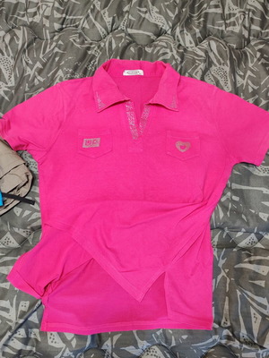 Cupnc Pink Sportswear T-shirt New, Crystal Details, Size M