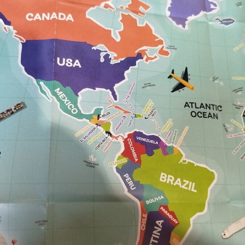 Children's world map, glossy paper
