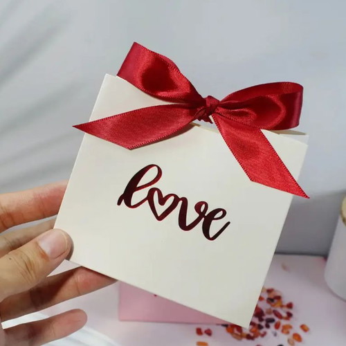 Love Gift Box-Pouch New With Red Ribbon