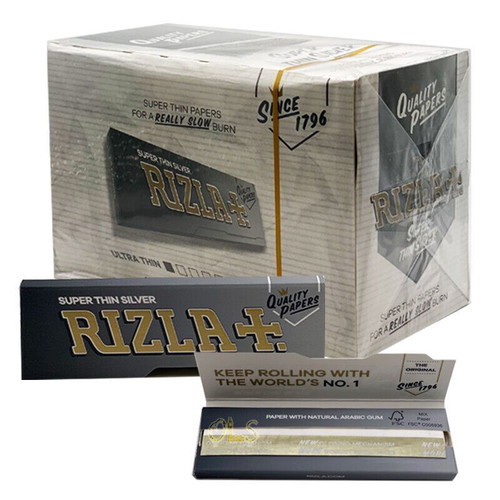 Rizla Silver Cigarette Paper Box 100 Count new