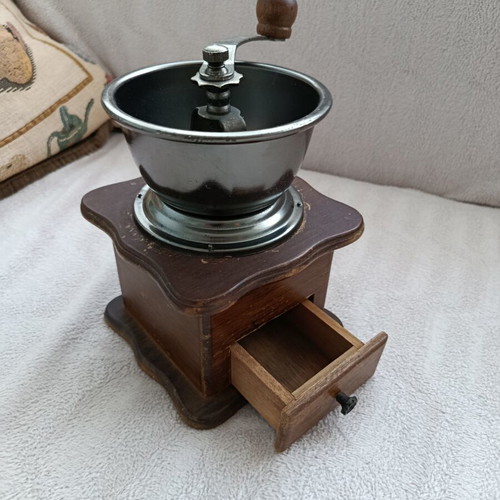Coffee grinder used, vintage manual