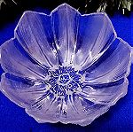  Μπολ Kosta Boda "Monet"/"Water lily" by Mats Jonasson, full lead cristal 30%pbo, Sweden 80'