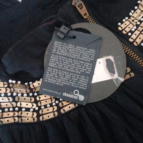 Fullah Sugah dress new, black with gold details, size S