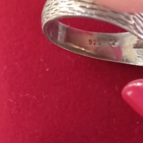 Silver ring 925 with zircon like new, size 56