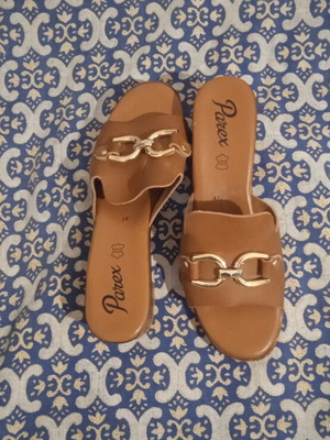 Parex women's sandals used, brown, size 41