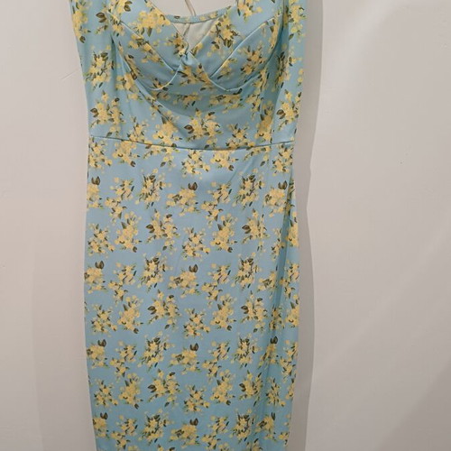Dress like new, yellow and turquoise