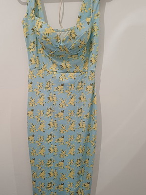 Dress like new, yellow and turquoise