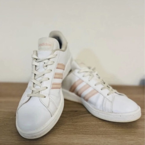 Adidas Grant Court 38 used, white and pink