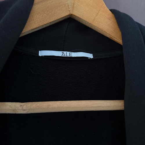 ALE long black cardigan like new, 100% cotton, made in Italy