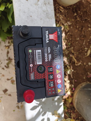 Yuasa car battery 12V 36A 330A EN, lightly used