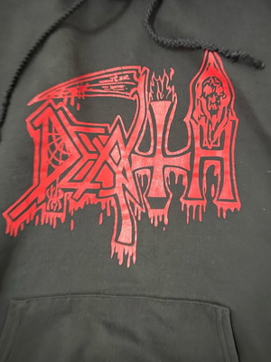 Death Band Cotton Black Hanes Heavy Blend Hoodie used Size M